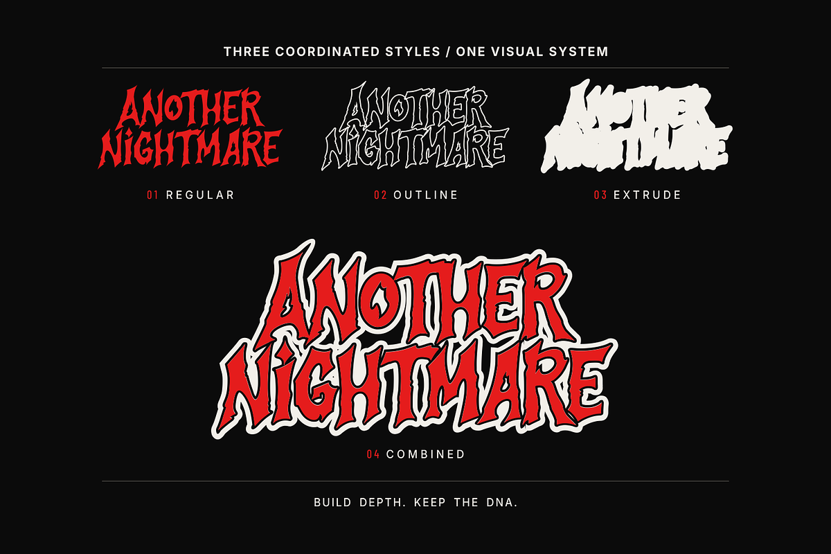 Another Nightmare - Horror Font, a Blackletter Font by agnyhasyastudio (Photo 10 of 16)