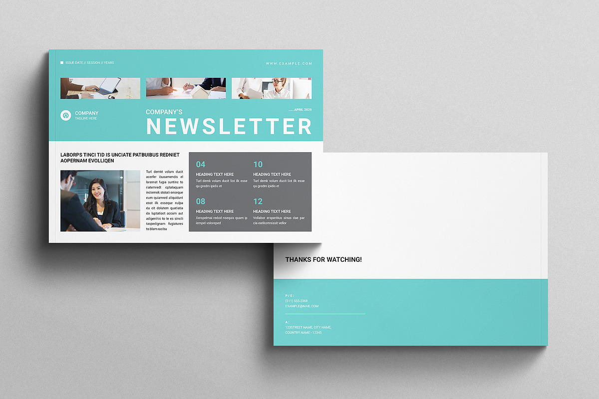 Company Newsletter Landscape, a Brochure Template by E-Type (Photo 7 of 7)