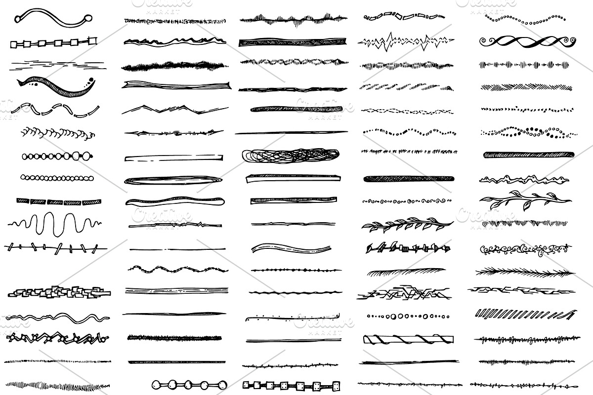 Hand Drawn Doodle Dividers Set, an Illustration by TKDoodle (Photo 4 of 6)