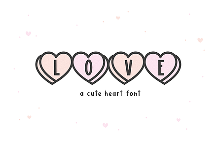 Love Hearts | Cute Heart Font, a Handwritten Font by KA Designs