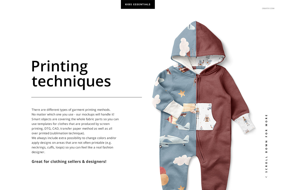 Baby Toddler Fleece Sleeper Mockups, a Bottom Mockup by creatsy5 (Photo 3 of 7)
