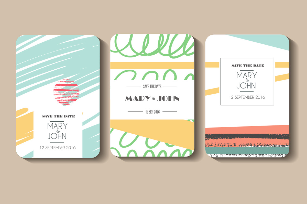 Set of vector card template, an Invitation Template by mikka_kika (Photo 3 of 6)