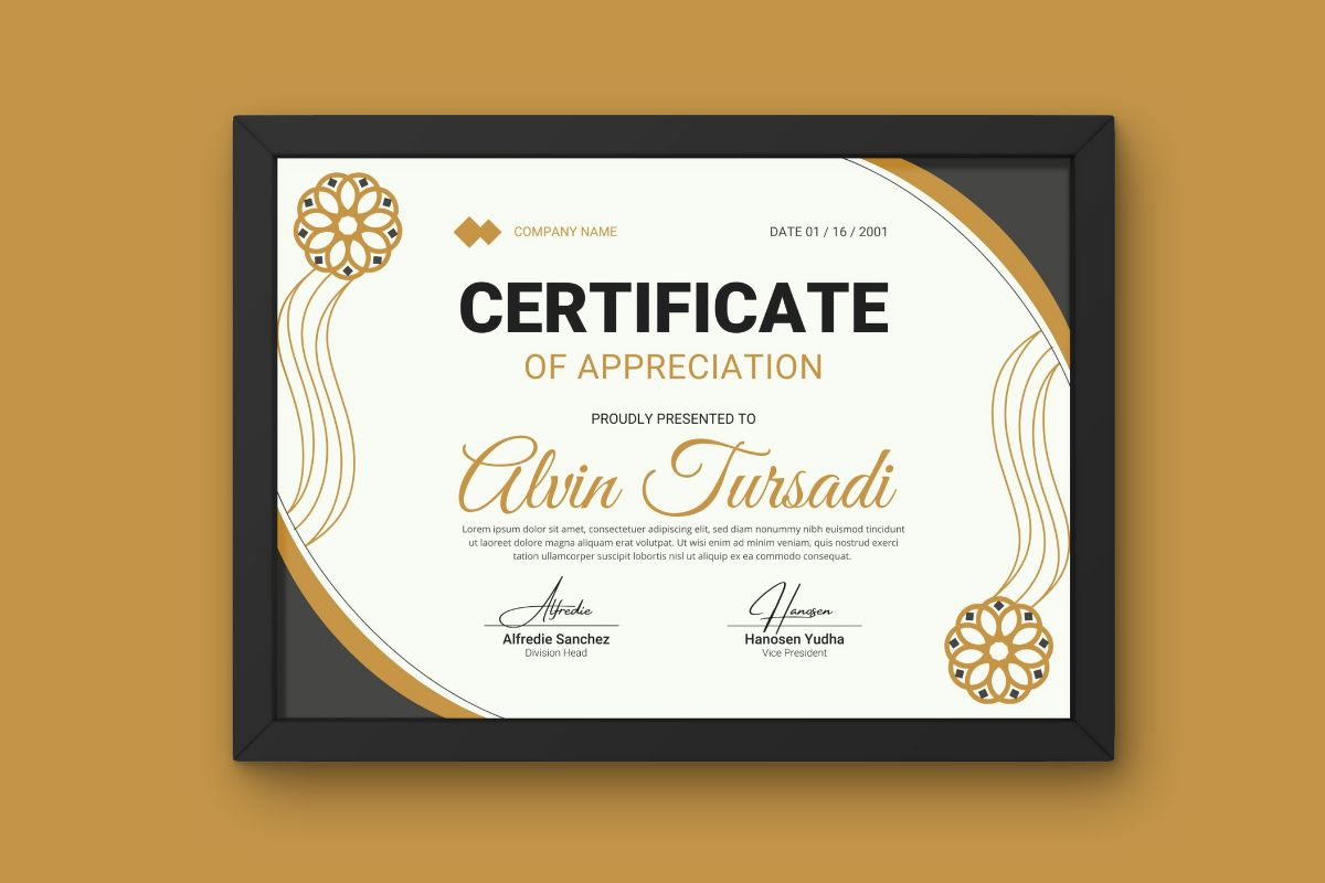 Certificate of Appreciation Template, a Print Template by twinstd (Photo 2 of 3)