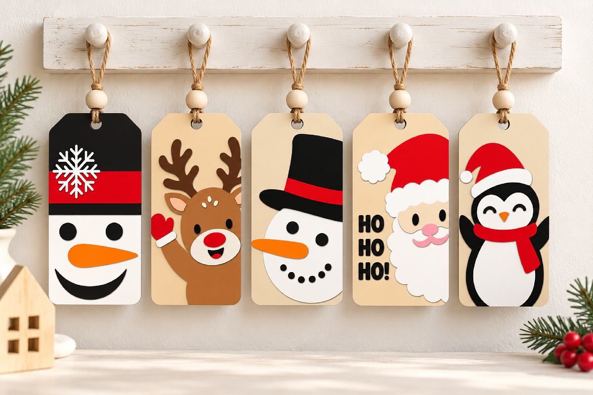 Christmas Gift Tag 3D SVG Bundle, an Object 3D Model by Canvas Craft