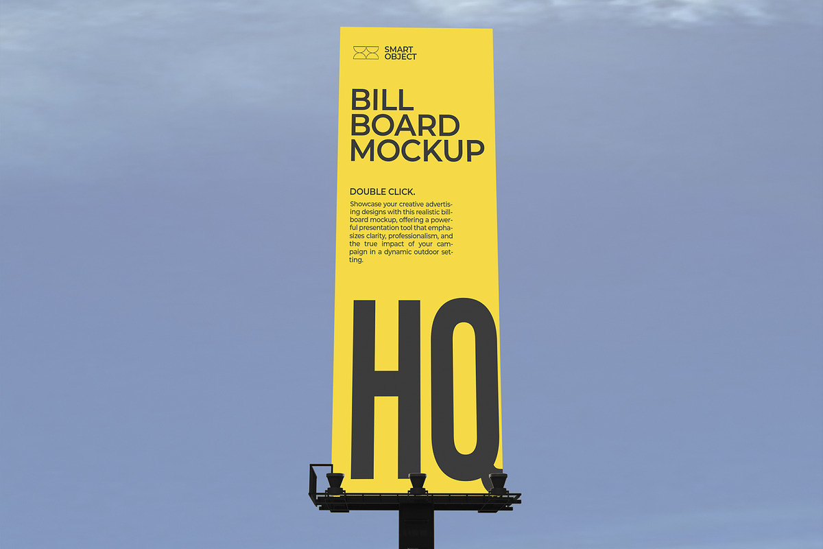 Vertical Billboard Mockup, an Advertising Mockup by Unerispace