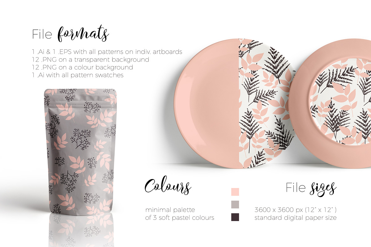 Blush Foliage, elegant patterns, a Pattern Graphic by NKTN graphics (Photo 4 of 10)