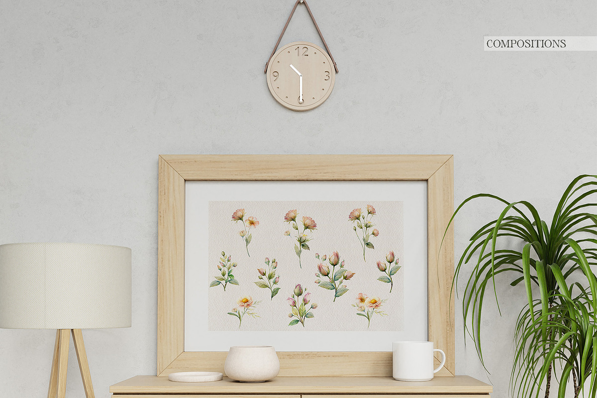 Spring Floral Nature Watercolor Set, a Decorative Illustration by NatalieArtsDenysenko (Photo 2 of 11)