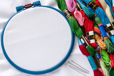 hoop needle and floss, an Arts & Entertainment Photo by itakdalee