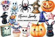 Halloween Kawaii Spooky Clipart, an Illustration by Daily.Designs (Thumbnail 1 of 5)