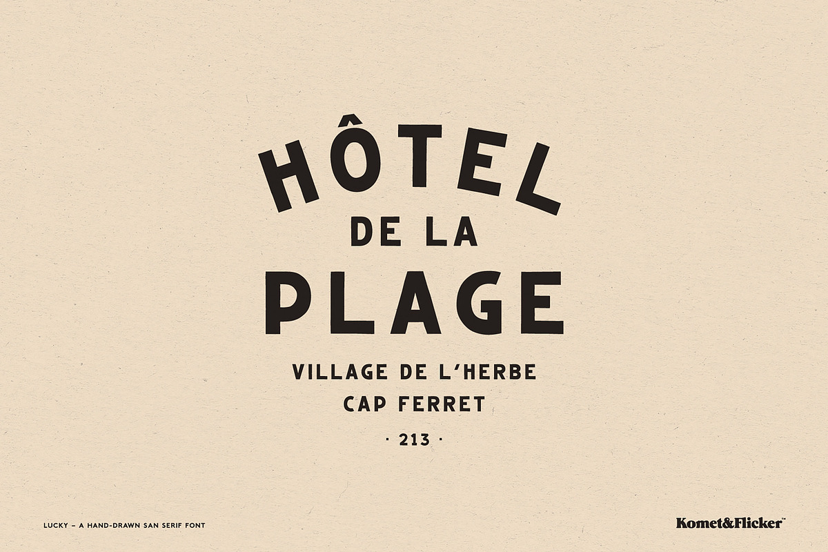 Lucky, a Sans Serif Font by Komet & Flicker (Photo 2 of 12)