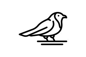 Robin passerine black icon, an Outline Icon by Creative priyanka