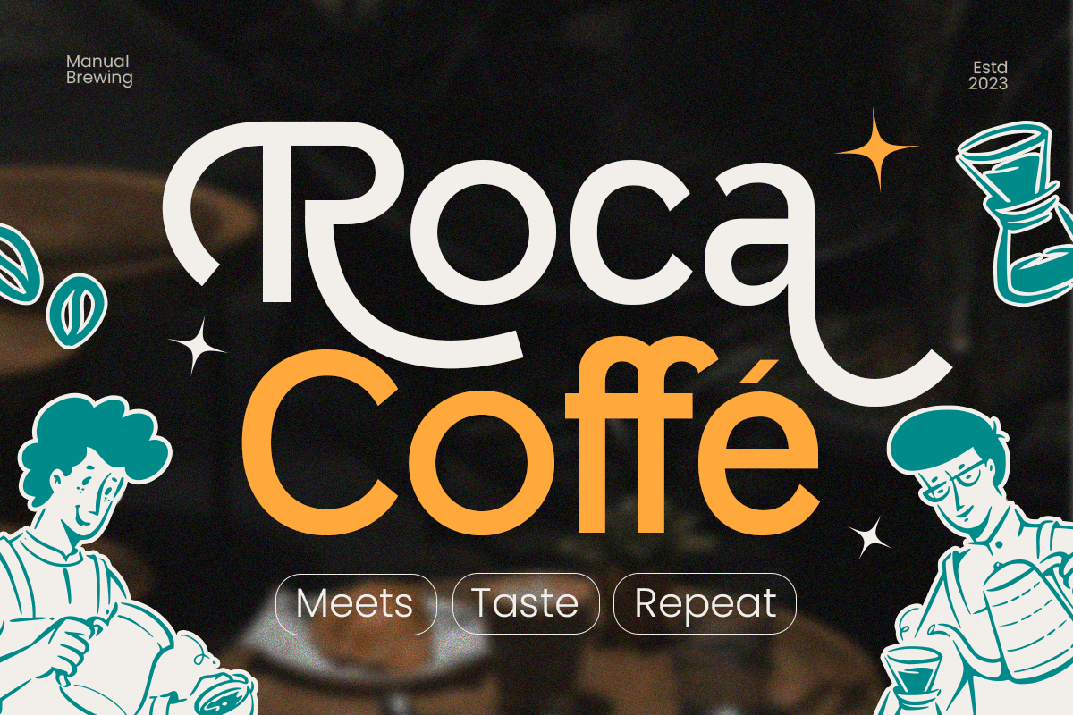 Ronalo - Display Unique Modern Font, a Sans Serif Font by TokoPress (Photo 2 of 13)