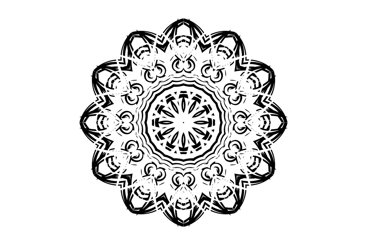 Black White Mandala Illustration Set, a Decorative Illustration by NJ Himel (Photo 78 of 101)