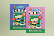 Cartoon Kids Birthday Invitation, an Invitation Template by graphicook (Thumbnail 1 of 3)