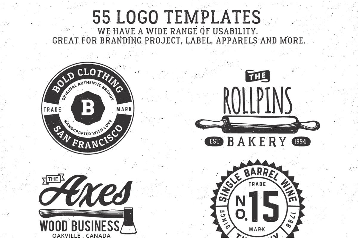 vintage 55 logo templates, a Branding & Logo Template by great19 (Photo 3 of 10)