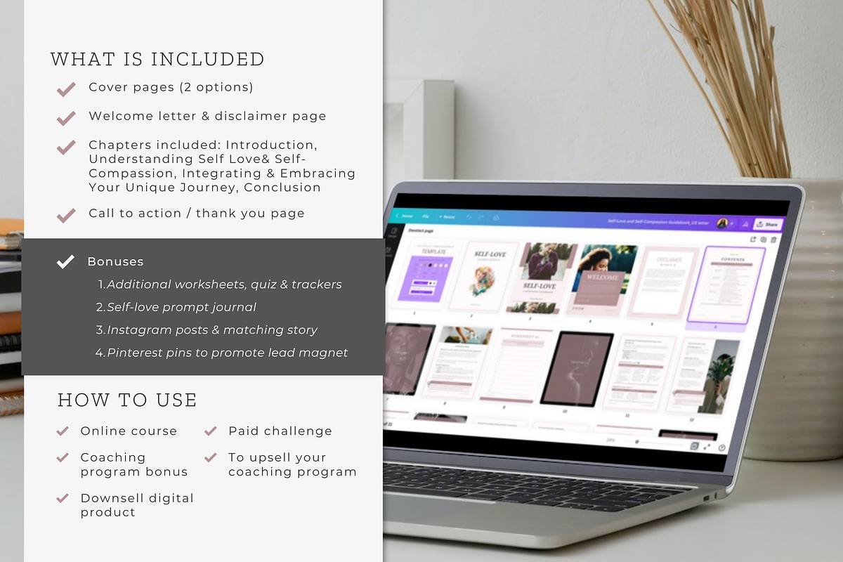 Self-Love eBook | Canva Template, a Marketing Template by Designs by Darowan (Photo 7 of 10)