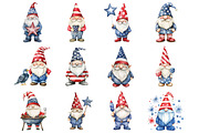 4th of July Gnome Clipart, a Seasonal Illustration by Design Market (Thumbnail 2 of 5)