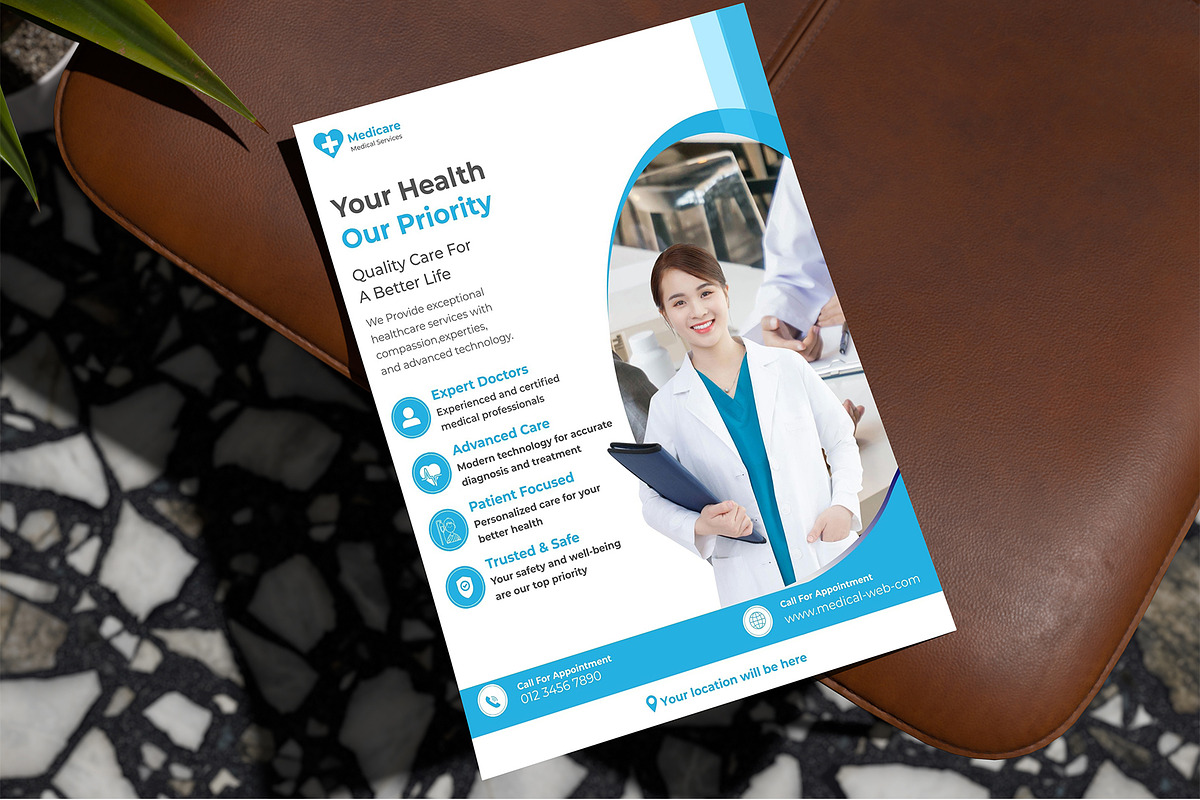 Clinic Flyers | Canva | 5 Flyers, a Flyer Template by Mohammad Sarfaraz (Photo 6 of 6)