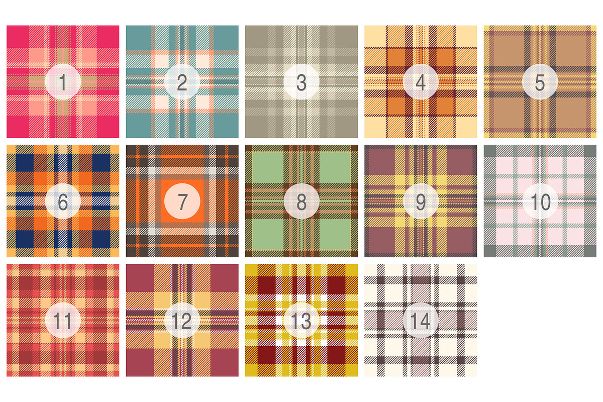 #96 Autumn Check Patterns, a Pattern Graphic by Plaid4You (Photo 2 of 6)