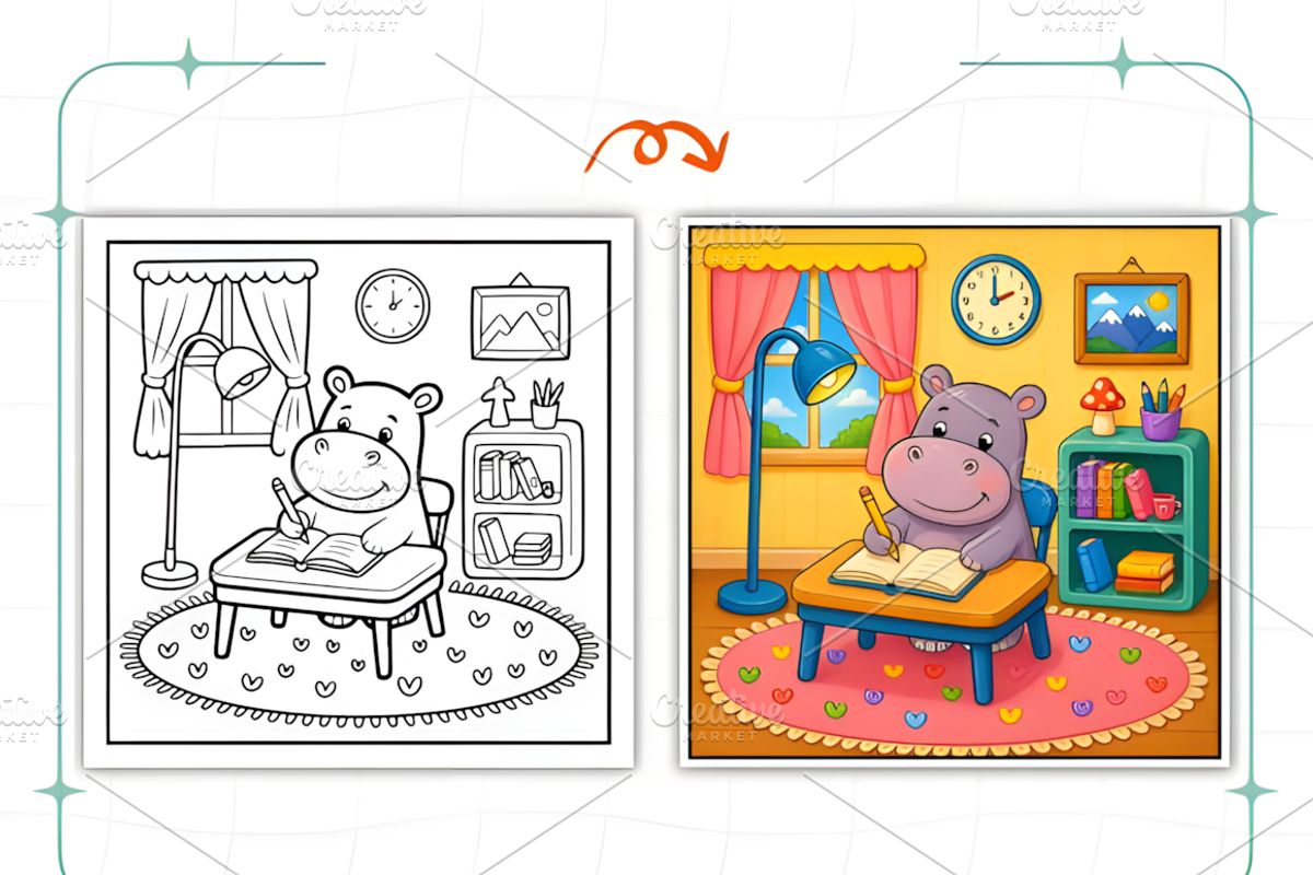 Bold Easy Capybara Days Coloring Pag, an Animal Illustration by Coco Bloom (Photo 7 of 8)