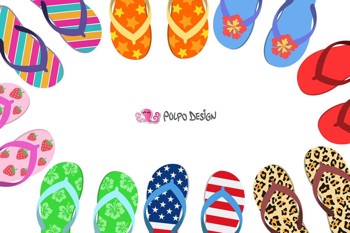 50 Flip Flops clipart, an Object Graphic by PolpoDesign (Photo 3 of 3)