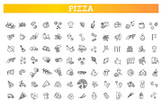 Italian Traditional Pizza Symbols, an Outline Icon by Tettygreen (Thumbnail 1 of 3)