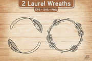 Laurel Wreath SVG PNG Bundle, an Illustration by Actual Pixel (Thumbnail 7 of 17)