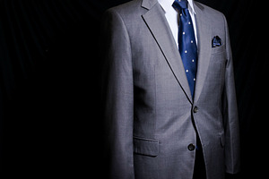 Stylish Elegant Suit with Blue Tie