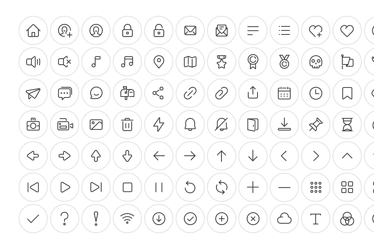 GUI - Mono Round, an UI Kit Template by LAYERLAB (Photo 30 of 32)