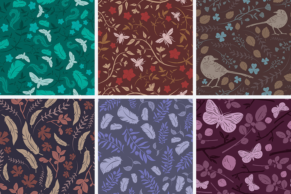 Birds & Blooms Seamless Patterns, a Pattern Graphic by pixelbuddha.net (Photo 4 of 8)