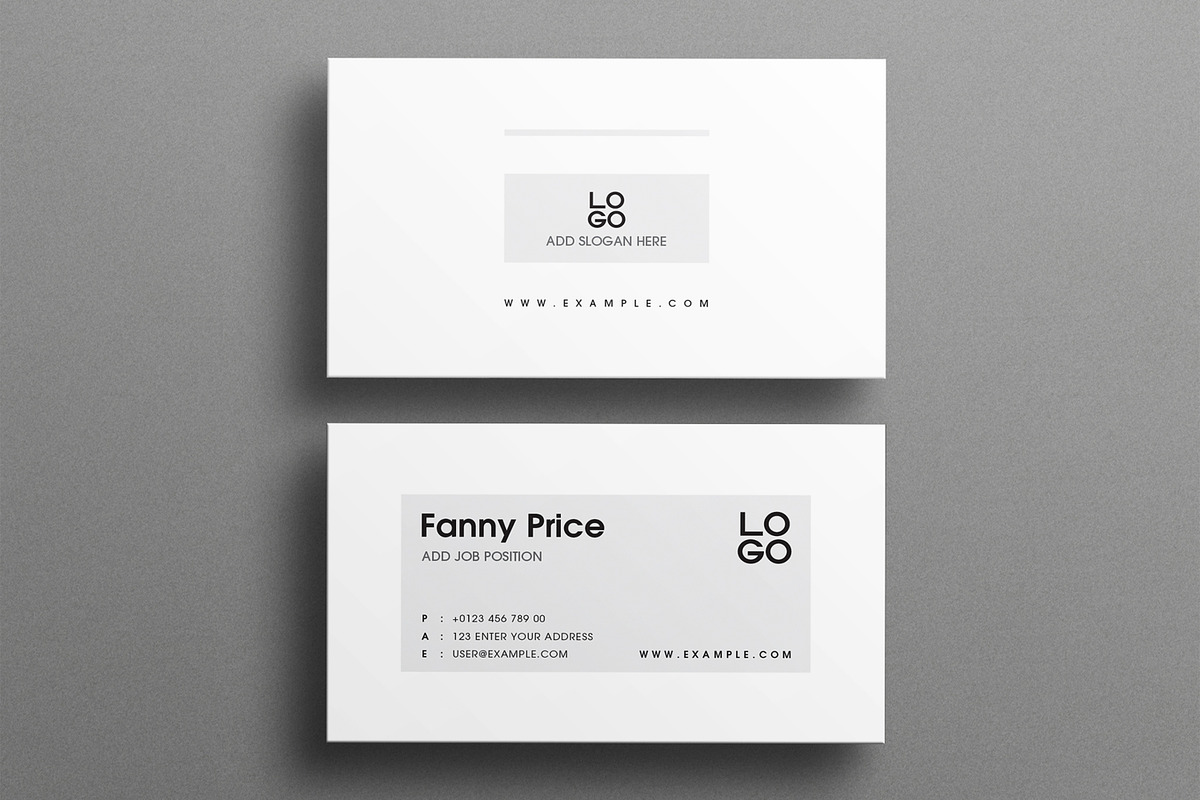 Minimal Business Card Template, a Business Card Template by MightyDesign (Photo 1 of 6)