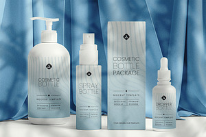 Cosmetic Bottle Set Mockup, a Product Mockup by Designer Dude