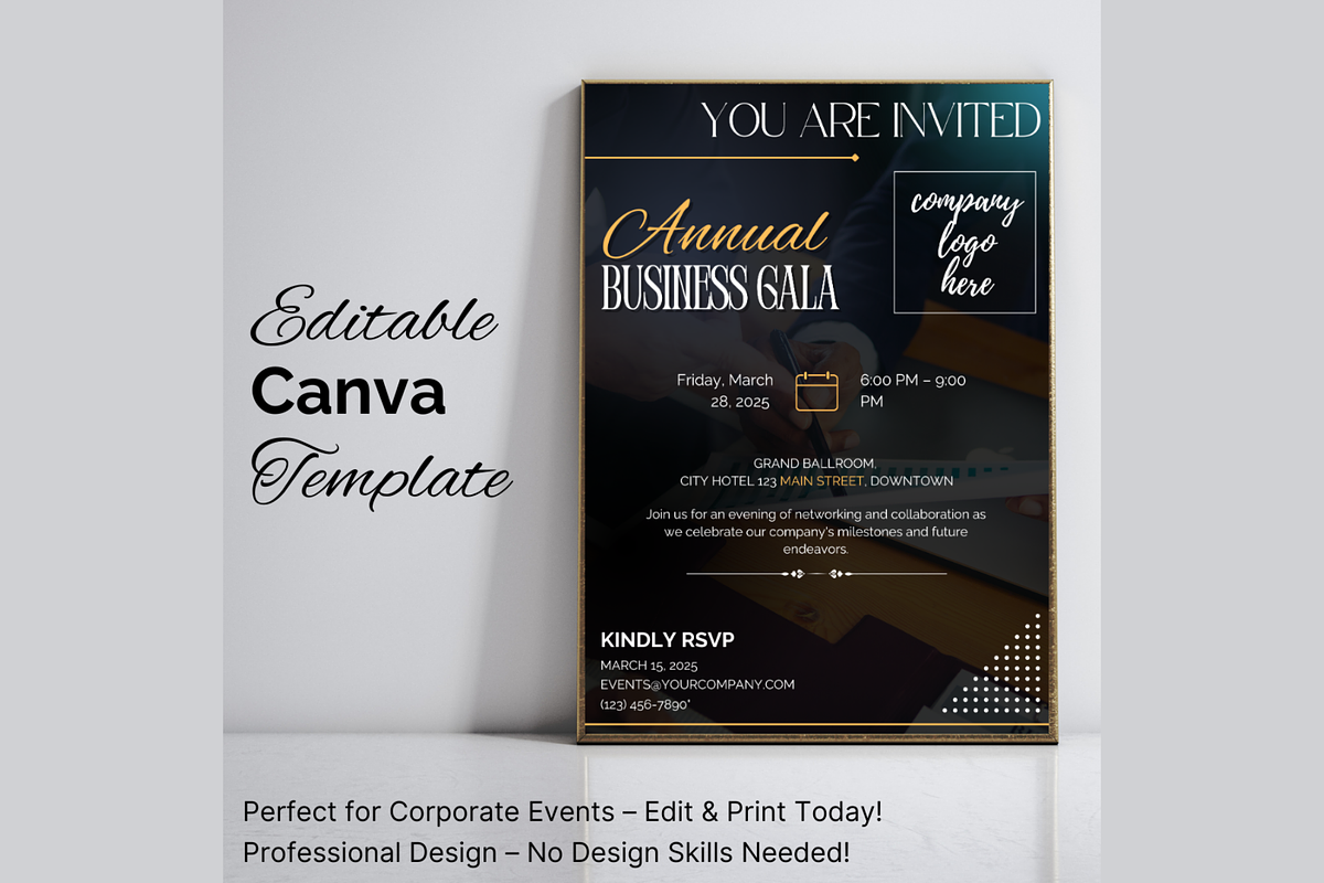 Corporate Event Invitation Template, an Invitation Template by AwaisTheTechie (Photo 2 of 4)