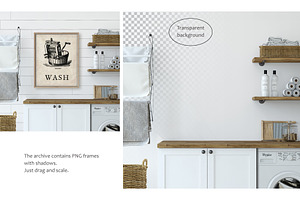 LAUNDRY ROOM Wall&Frame Mockups