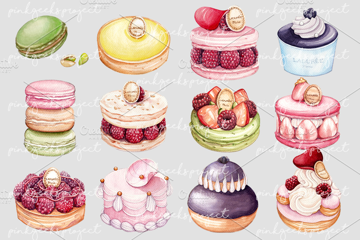 FRENCH PASTRIES, a Graphic by AJDA ART (Photo 2 of 3)
