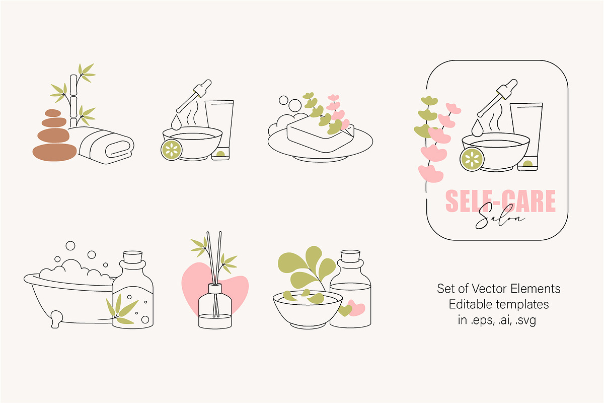 Floral Line Art Beauty Branding Kit, a Branding & Logo Template by Lettering_Logo (Photo 13 of 19)