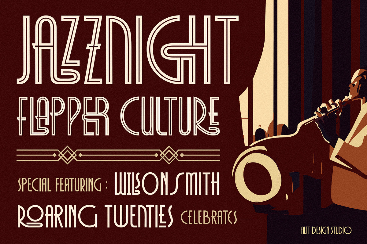 Decomang Art Deco Typeface, a Sans Serif Font by alit design (Photo 6 of 20)