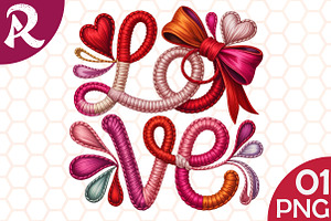Handmade Style Love Valentine Design, an Illustration by RobertsArt