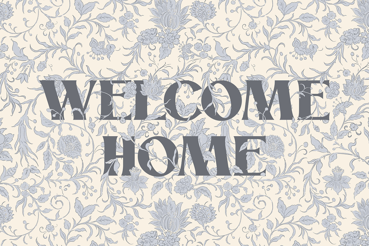 BlueBeige Vintage Floral Pattern PSD, a Pattern Graphic by Mieken Petra Designs (Photo 2 of 3)