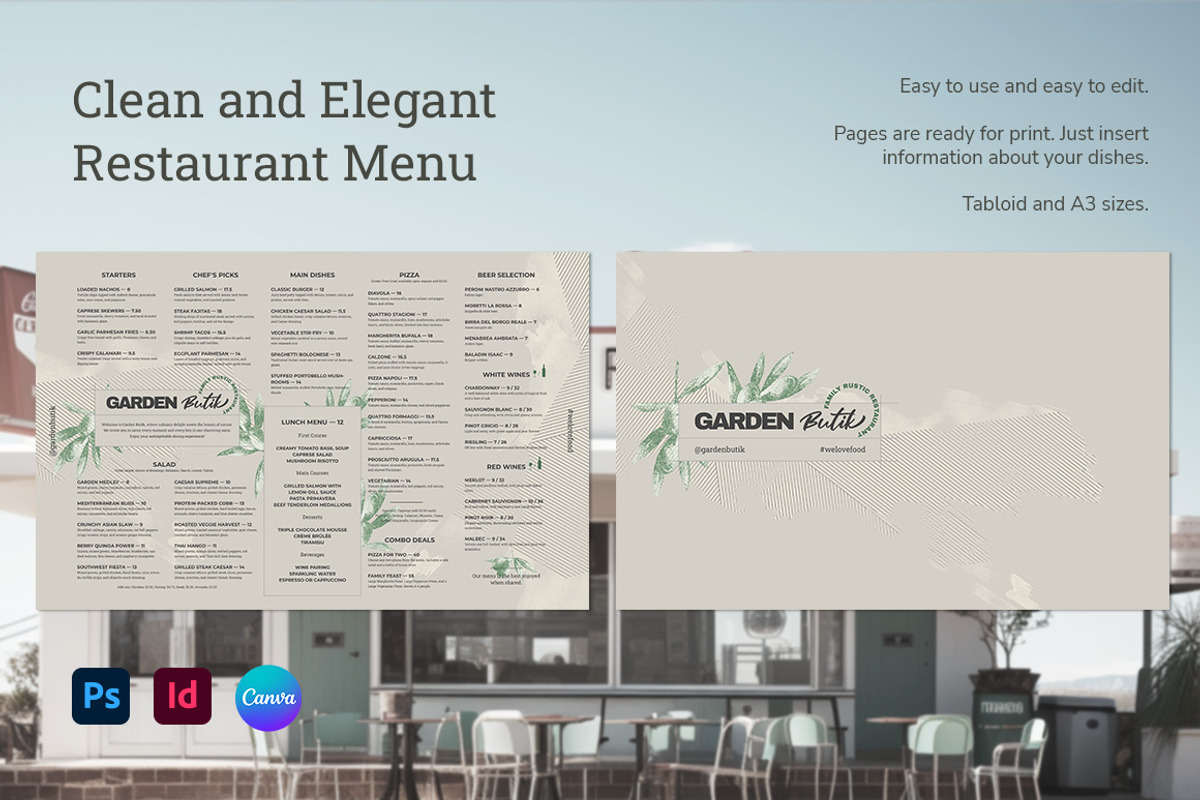 Restaurant Menu | Canva, a Print Template by BigWeek (Photo 2 of 4)