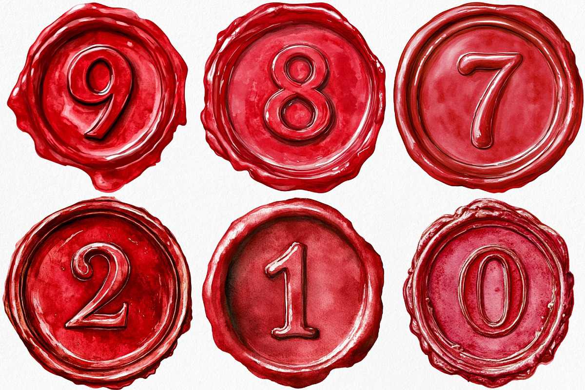 Red Wax Letter Stamp Clipart, an Illustration by Canvas Craft (Photo 4 of 9)