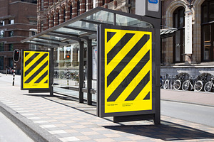 City Light Bus Stop Poster Mockup