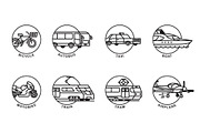 Passenger transport. Icons set, a Transportation Illustration by WINS Doodle shop (Thumbnail 3 of 10)