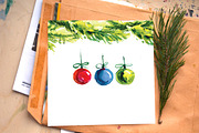 Watercolor Christmas decorations, a Decorative Illustration by Olesya Morokhovets (Thumbnail 10 of 10)