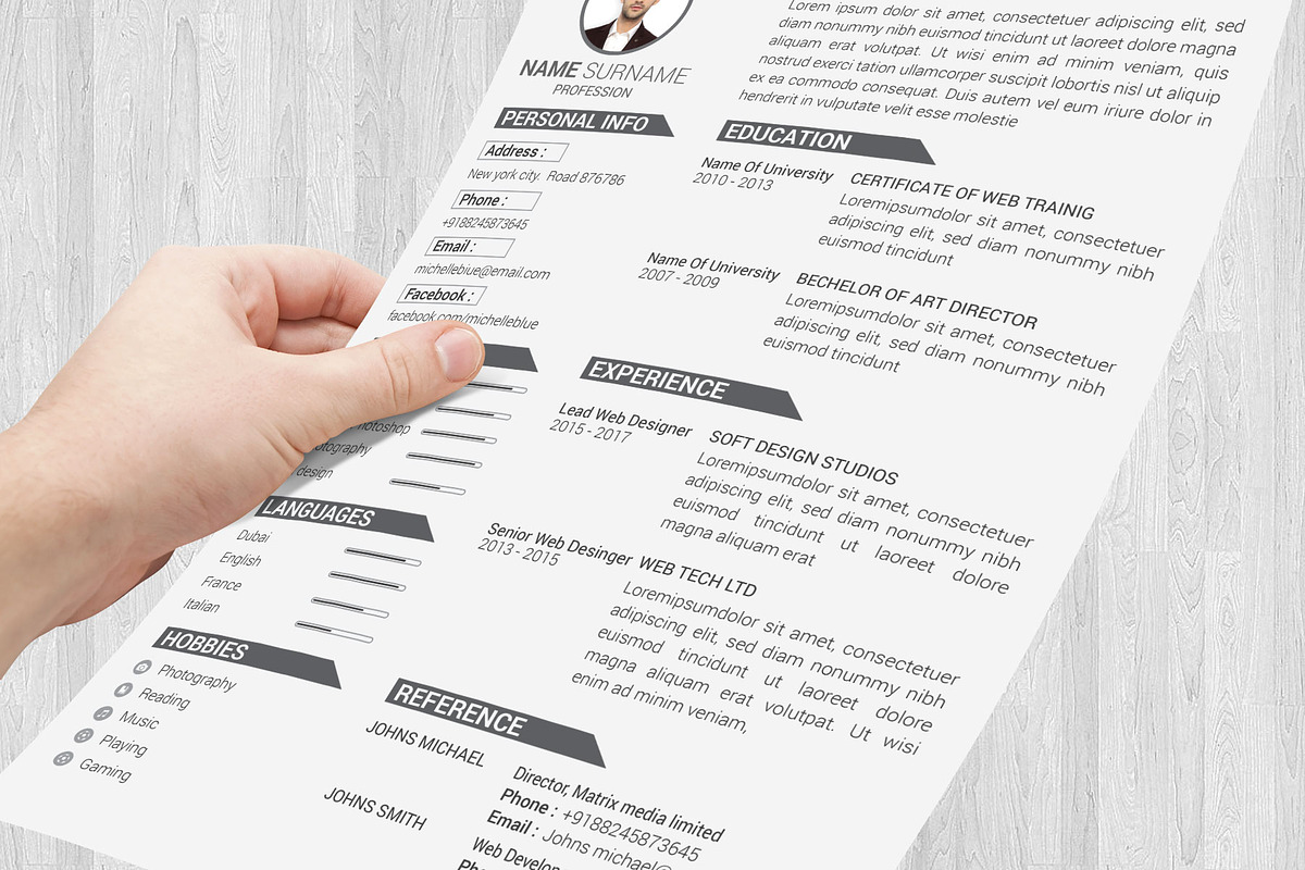 Clean Resume/CV, a Resume Template by designvillage (Photo 4 of 12)