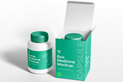 Bottle and Box Medicine Mockup, a Packaging Mockup by SLAB! Design (Thumbnail 7 of 8)