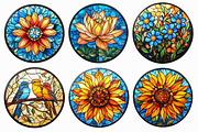 Round Stained Glass Collection, an Illustration by Libby Wishes (Thumbnail 4 of 4)
