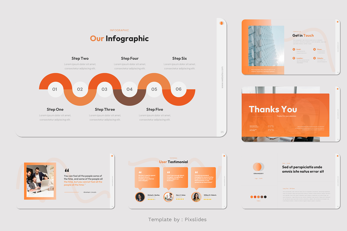Orange Pitch Deck Keynote, a Presentation Template by Pixslides (Photo 5 of 5)