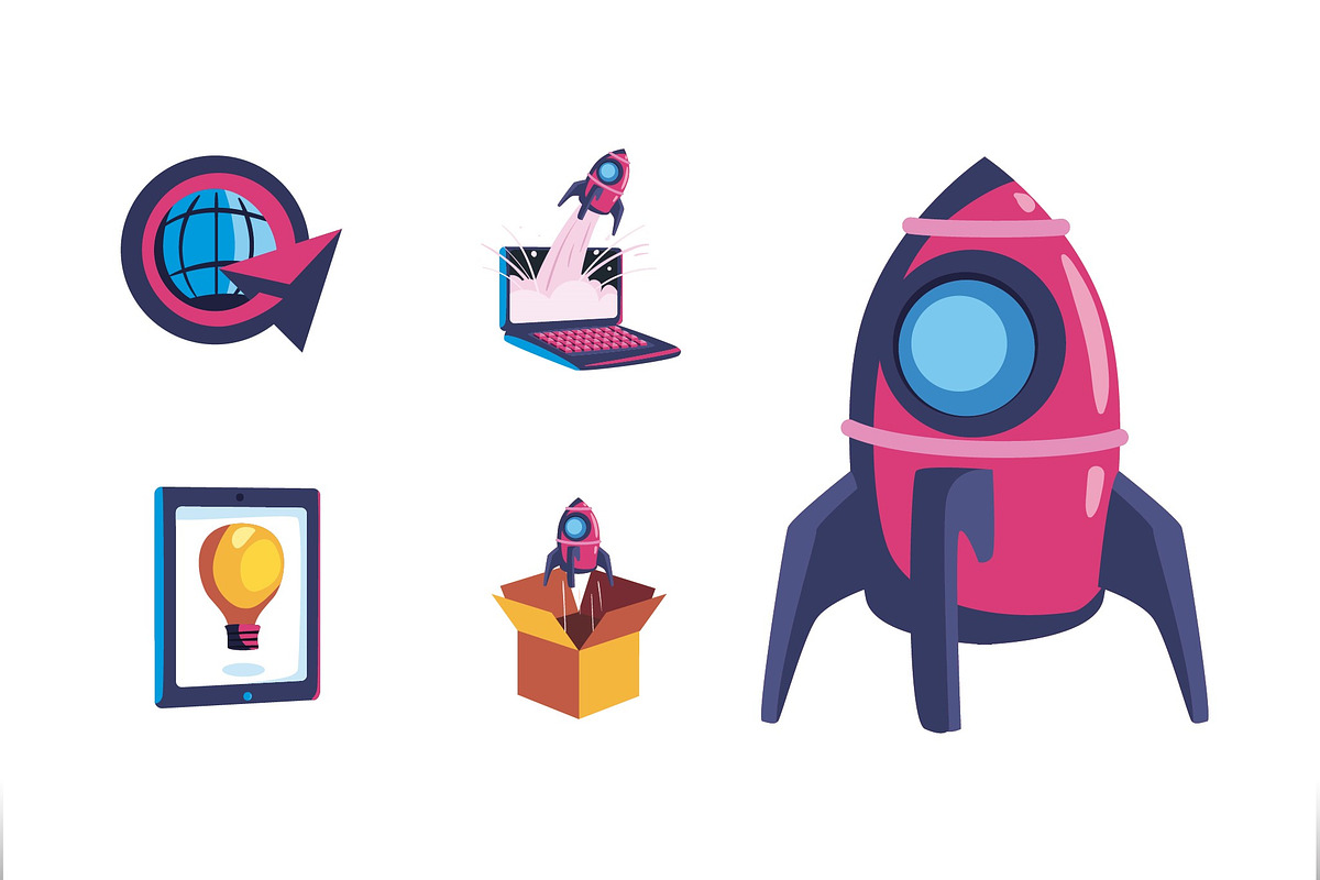 Startup & Business Illustration Set preview 2