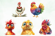 Whimsical Funny & Quirky Chicken PNG, an Illustration by Creative Art (Thumbnail 12 of 12)